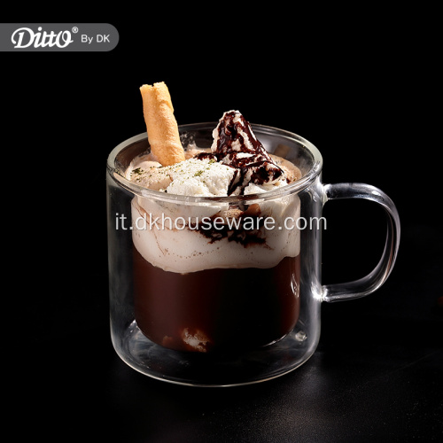 Bicchiere da caffè in vetro borosilicato